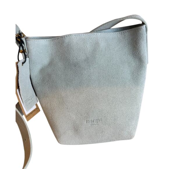 Margot New York Kaye Mini Bucket Tote Bag Suede - Picture 1 of 6